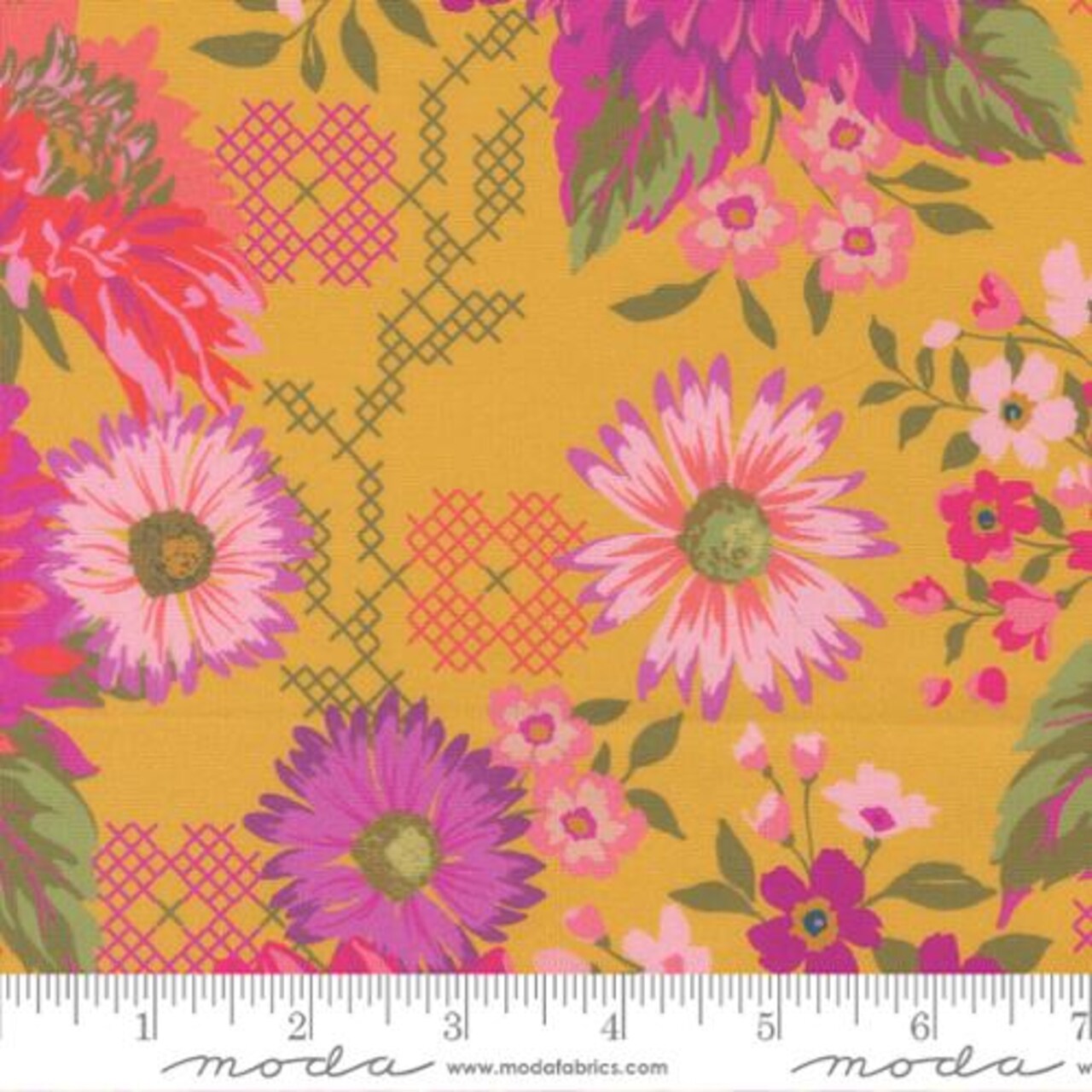 Fabric Moda Dijon Happy Blooms Parlor by the Quarter Yard 11960-19